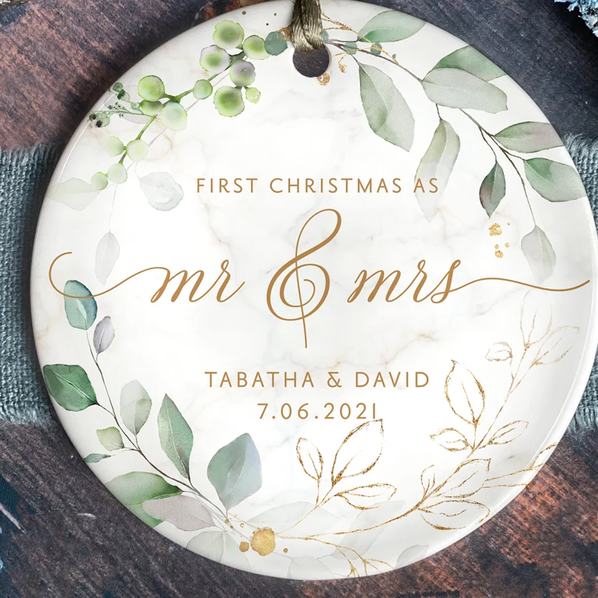 Personalized Mr And Mrs Christmas Ornament First Christmas Married Ornament Our First Christmas Married As Mr And Mrs Ornament